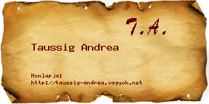 Taussig Andrea névjegykártya